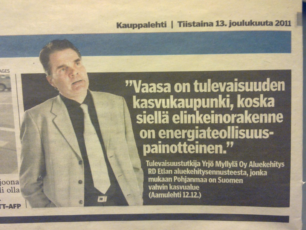 Vaasa on kasvukaupunki Vaasa on kasvukaupunki