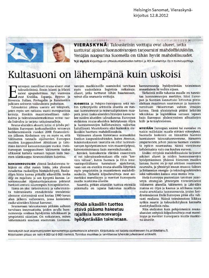HS Vieraskynä 12.8.2012